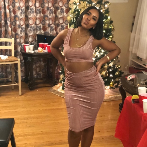 Velvet/ Ribber Two Piece - Picture 2 of 3